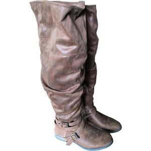 Carlos by Carlos Santana Tan Over-the-Knee Boots